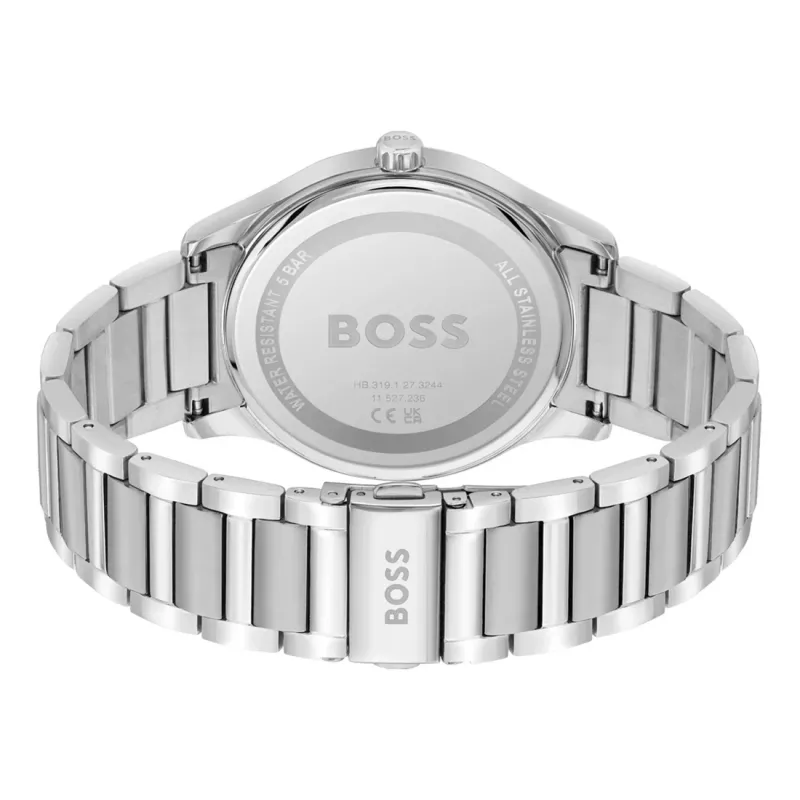 BOSS miesten kello 1513979 Pilot Edition 43mm sininen kellotaulu ruskea nahka