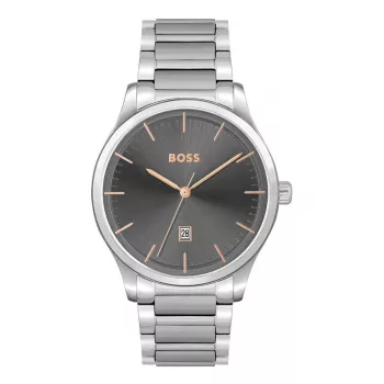 BOSS miesten kello 1513979 Pilot Edition 43mm sininen kellotaulu ruskea nahka