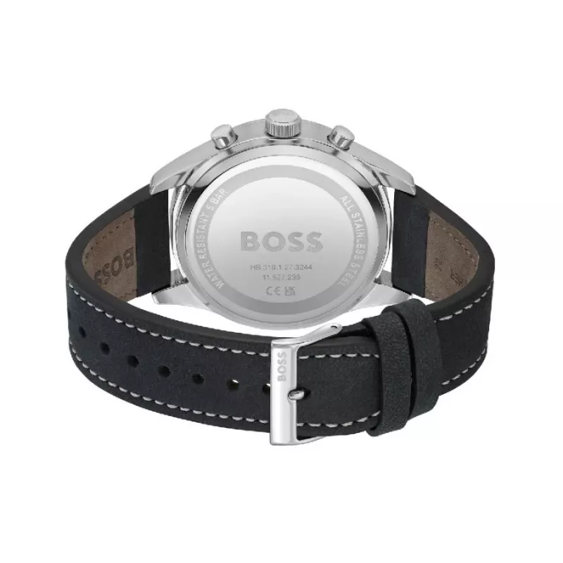 BOSS miesten kello 1513987 44mm ruostumaton teräs sininen kellotaulu kronografi