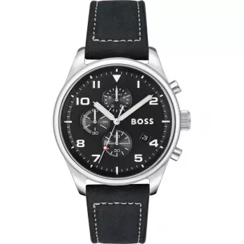 BOSS miesten kello 1513987 44mm ruostumaton teräs sininen kellotaulu kronografi