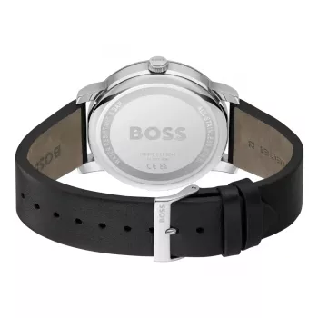 BOSS miesten kello 1514125 Velocity kvartsikronografi 44 mm sininen kellotaulu ruskea nahkaranneke