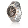 BOSS miesten kello 1514252 44mm kvartsi kronografi ruostumaton teräs silikoni musta
