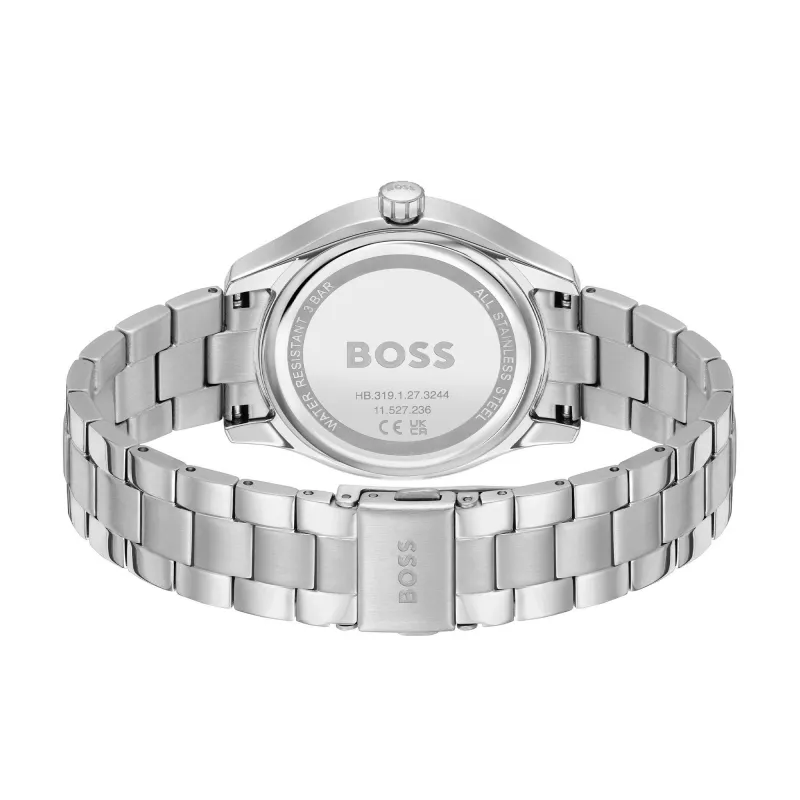 BOSS Peak unisex kvartsikello 38 mm ruostumaton teräs musta kellotaulu