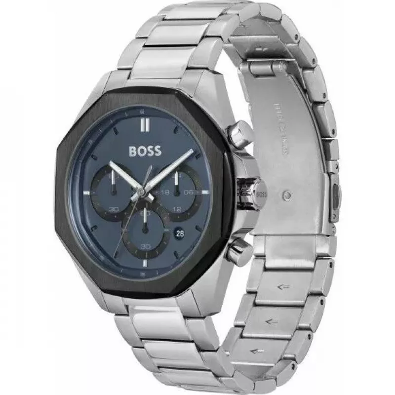 BOSS Skymaster miesten kronografi 1514015 43 mm ruostumaton teräs sininen kellotaulu
