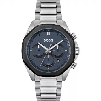 BOSS Skymaster miesten kronografi 1514015 43 mm ruostumaton teräs sininen kellotaulu