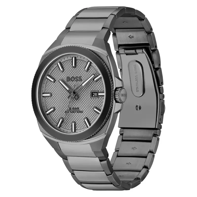 BOSS Skymaster miesten kvartsikello 1514137 41 mm sininen kellotaulu ruostumaton teräsverkko