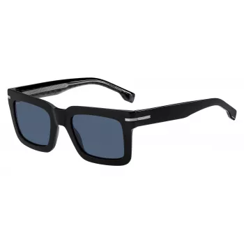 BOSS SUNGLASSES BOSS MAN BOSS1501SINA suorakaiteen muotoinen asetaattikehys 51/22/145 mm musta/harmaa