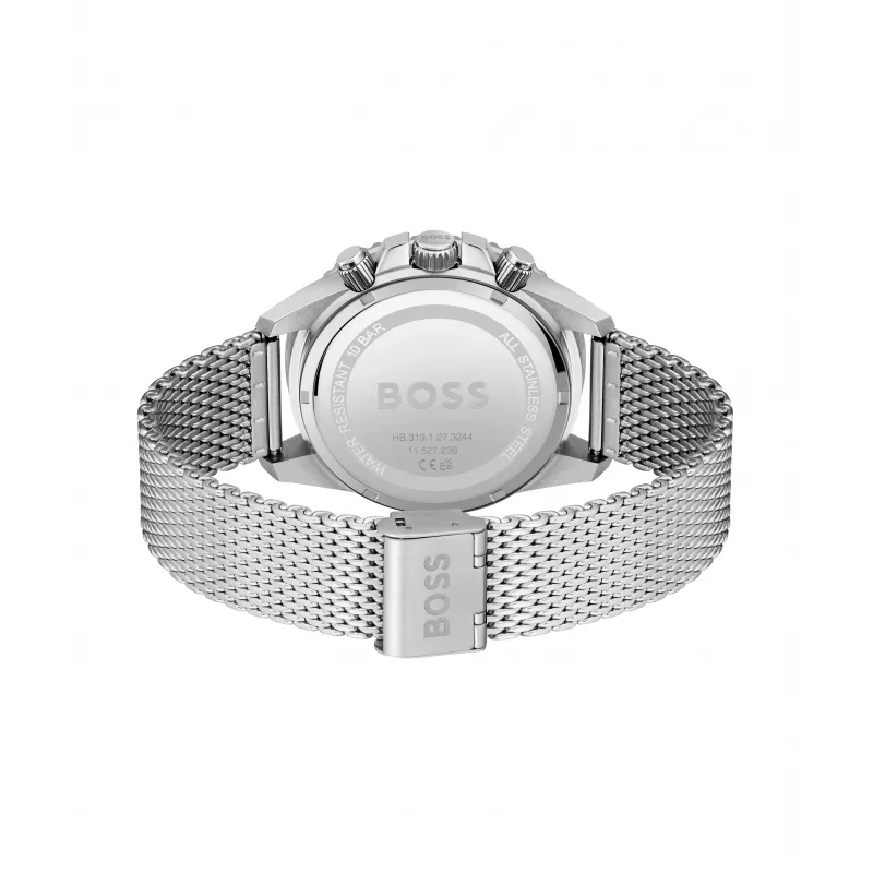 BOSS Velocity miesten kronografi kello 1513905 46mm musta silikoni