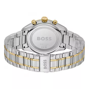BOSS Velocity miesten kvartsi-kronografi kello 1514227 44 mm musta silikoni