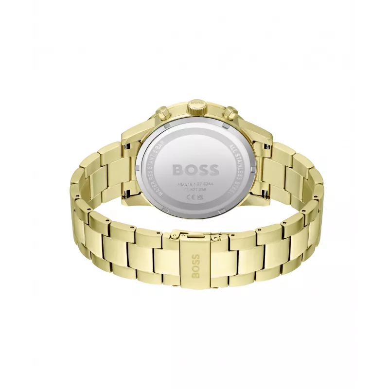 BOSS miesten kello 1513923 (46 mm) - sininen kellotaulu, ruostumaton teräskronografi