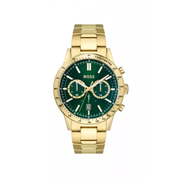 BOSS miesten kello 1513923 (46 mm) - sininen kellotaulu, ruostumaton teräskronografi