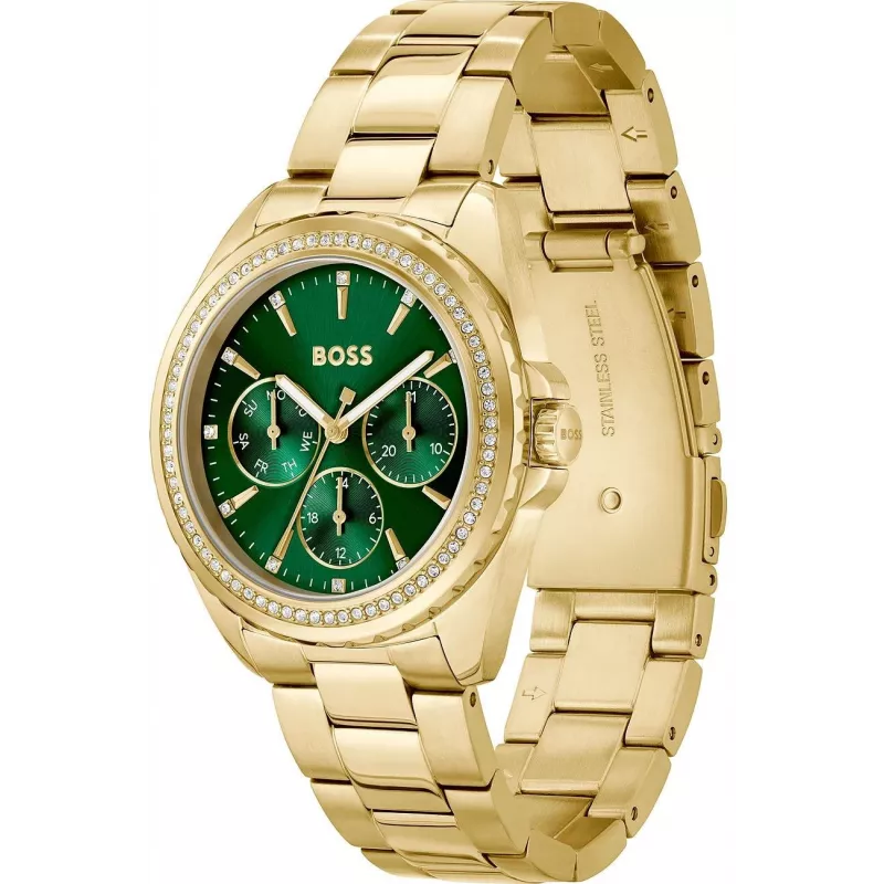 BOSS naisten kello 1502714 kvartsi analoginen kello 38 mm ruostumaton teräs hopea