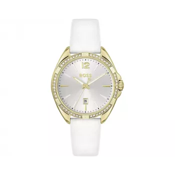 BOSS naisten Purity 1502619 kvartsi analoginen kello 39 mm hopea ruostumaton teräs mesh