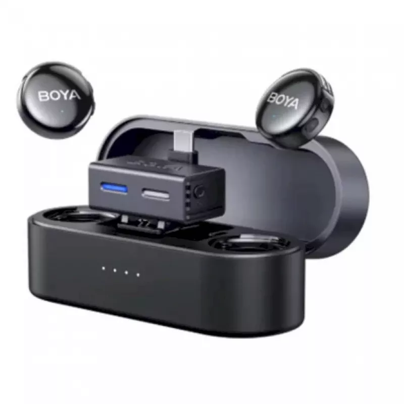 BOYA BOYALINK 3-02 langaton mikrofonijärjestelmä 2,4GHz USB-C - musta