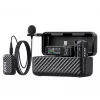 BOYA BOYAMIC 2-02 langaton mikrofonijärjestelmä 2,4GHz, tekoälyavusteinen melunvaimennus, 2 vastaanotinta + 1 lähetin (USB-C) musta