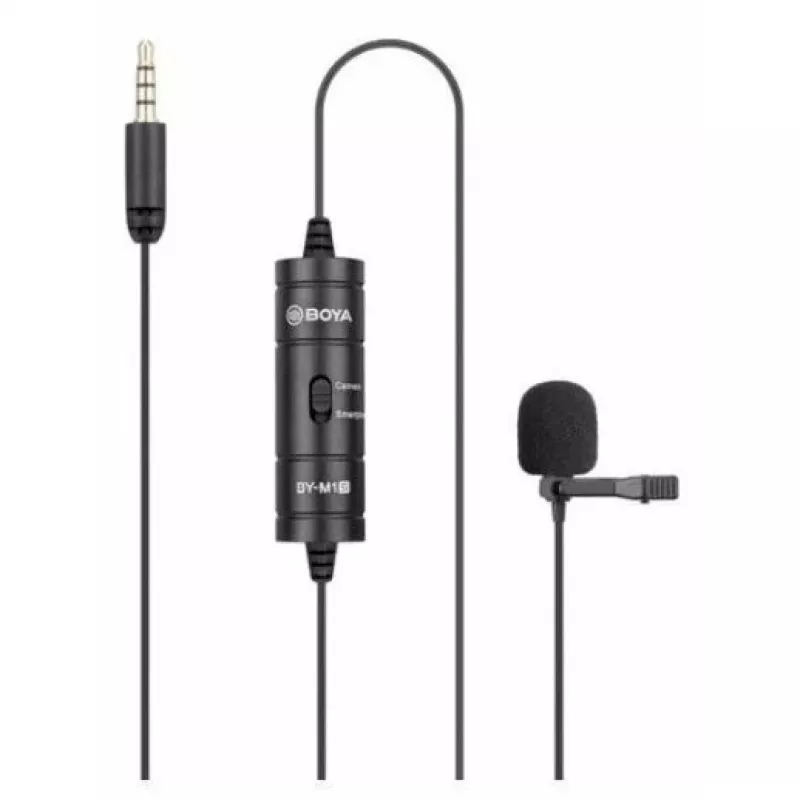 BOYA BY-M1S ympärisuuntaava lavalier-mikrofoni, 3,5 mm liitäntä, musta