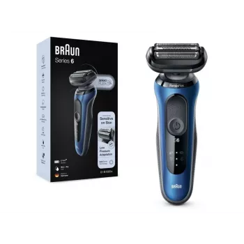 Braun Series 61 - B1000s parranajokone märkä ja kuiva sininen