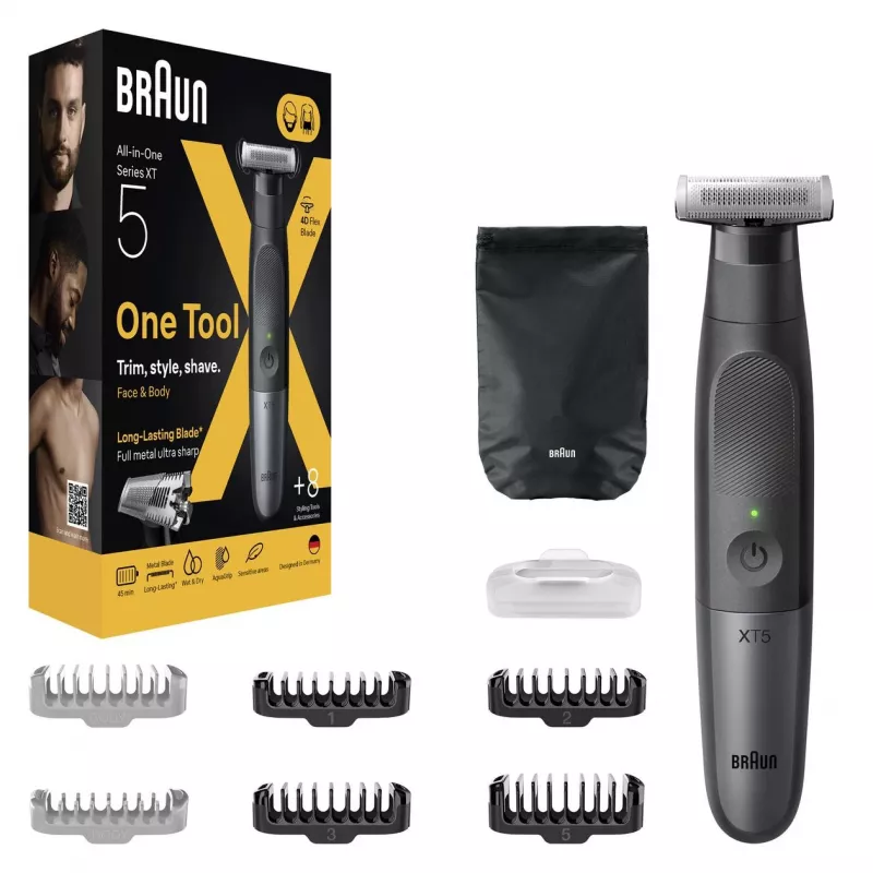 Braun Series X XT5200 hybridi-trimmeri ja parranajokone musta