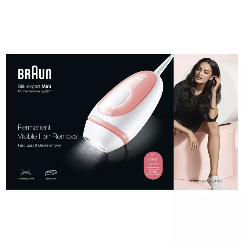 Braun Silk-expert PL1000 valoihokarvojen poistolaite Intense Pulsed Light (IPL) pinkki, valkoinen