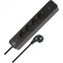 Brennenstuhl Ecolor pistorasialista 4-osainen 2x USB-C, 1x USB-A, 1,5m kaapeli, turvakytkin, musta/antrasiitti