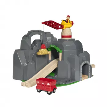 BRIO World nosturi & vuoristotunneli puinen junarata-sarja
