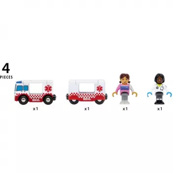 BRIO World ambulanssi leikkiauto