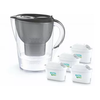 Brita Marella+ vedensuodatinkannu 4 Maxtra Pro Power -patruunalla, 2,4L, grafiitti