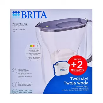 Brita Style Essential+ vesisuodatinkannu 2 MaxtraPro PP -patruunalla (2,4 l, tummansininen)