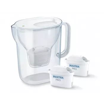 Brita Style Essential+ vesisuodatinkannu 2 MaxtraPro PP -patruunalla (2,4 l, valkoinen)