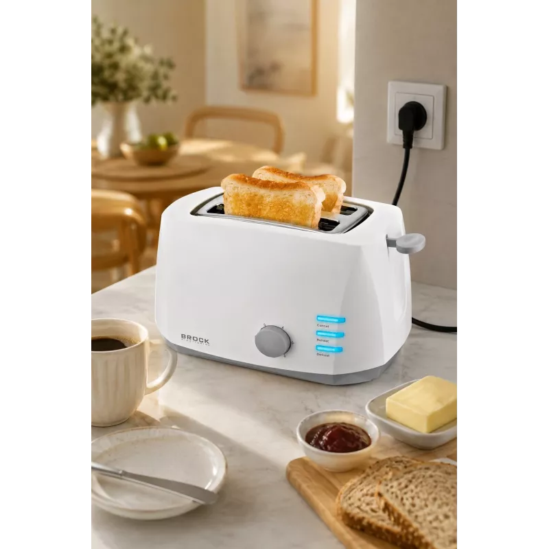 Brock BT 1002 WH leivänpaahdin 800W, valkoinen