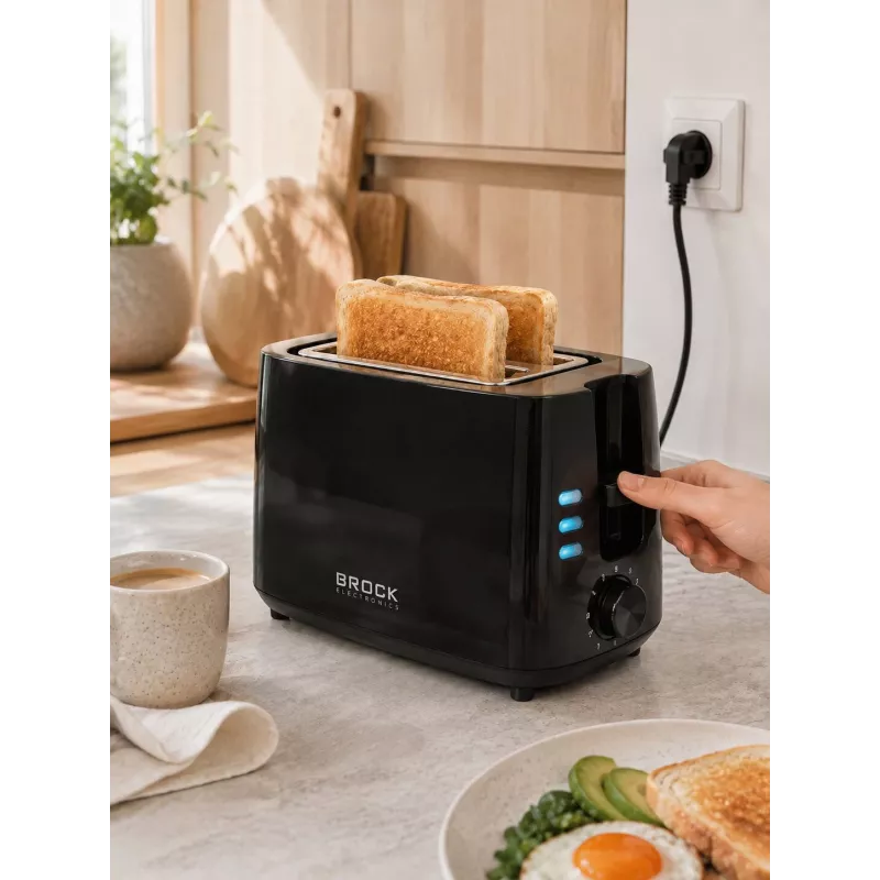 Brock BT 1005 BK leivänpaahdin 800W, musta