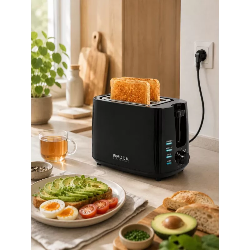Brock BT 1005 BK leivänpaahdin 800W, musta
