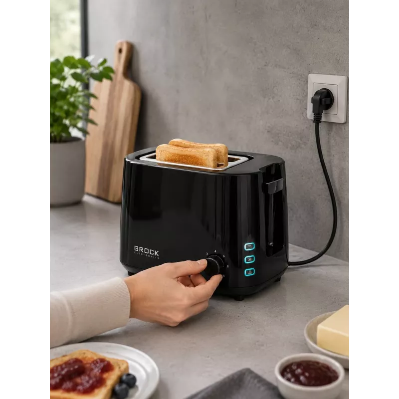 Brock BT 1005 BK leivänpaahdin 800W, musta