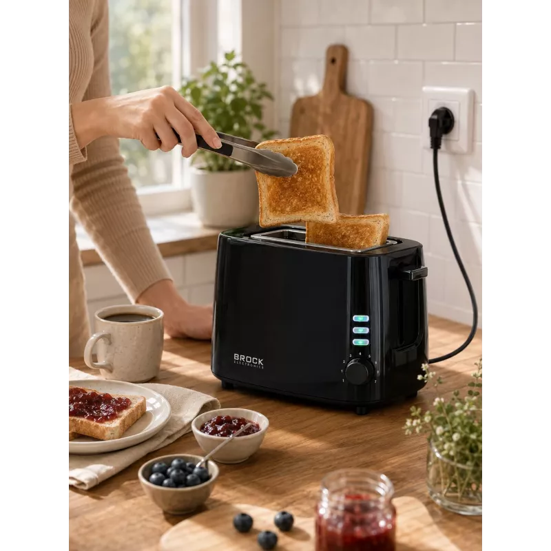 Brock BT 1005 BK leivänpaahdin 800W, musta