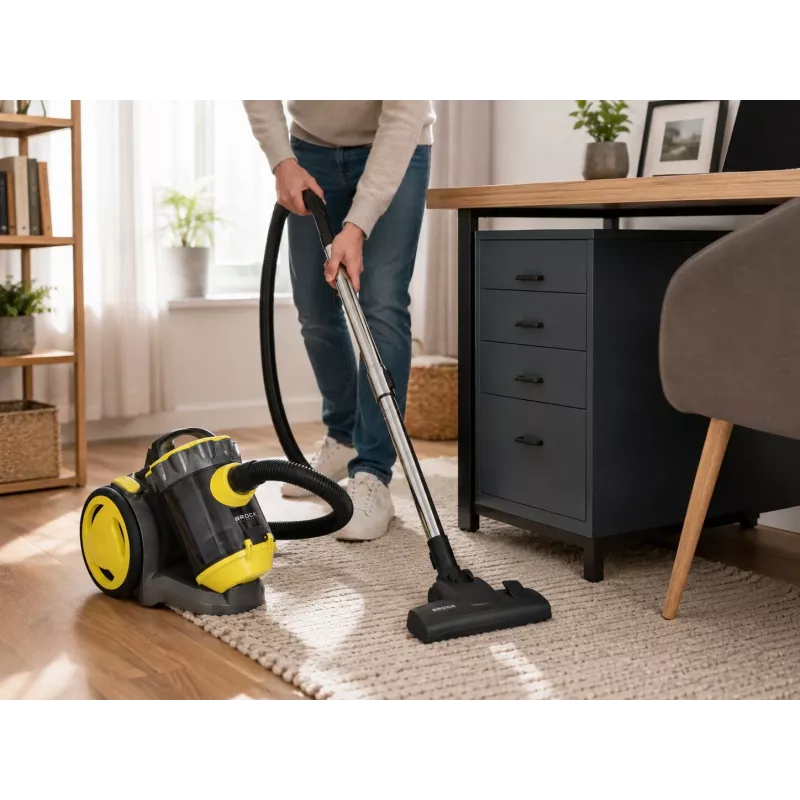 Brock BVC 8056 YT Cyclone pölypussiton pölynimuri 800W musta/keltainen