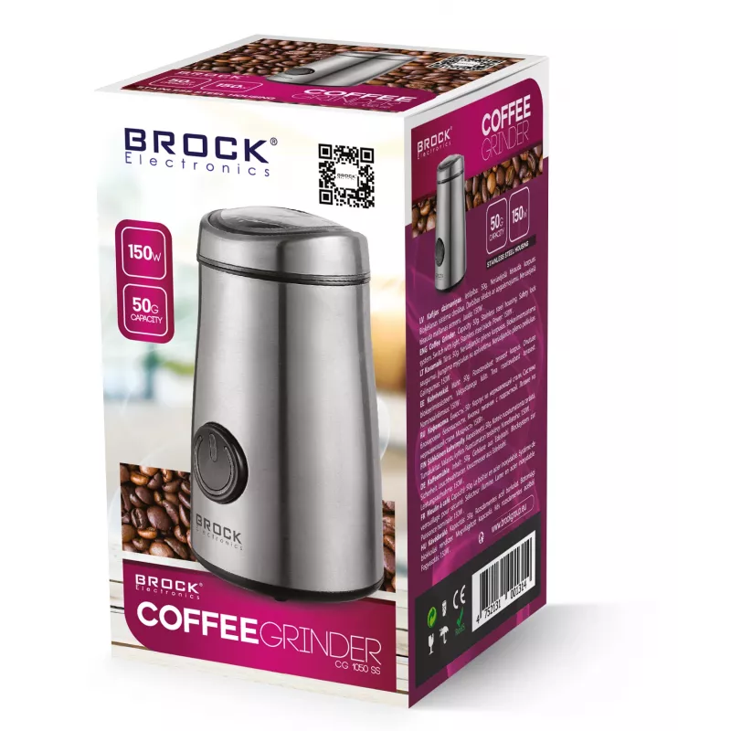 Brock CG 1050 SS kahvimylly 150W, ruostumaton teräs