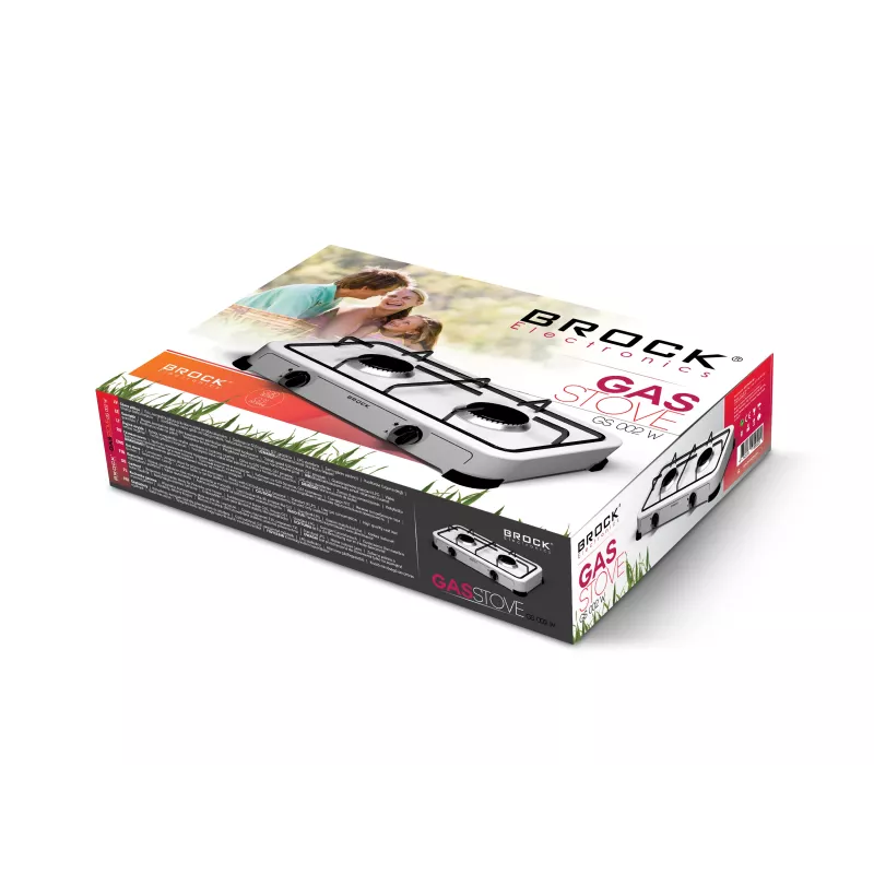 Brock GS 002 W Kaksipolttiminen kaasuliesi, valkoinen