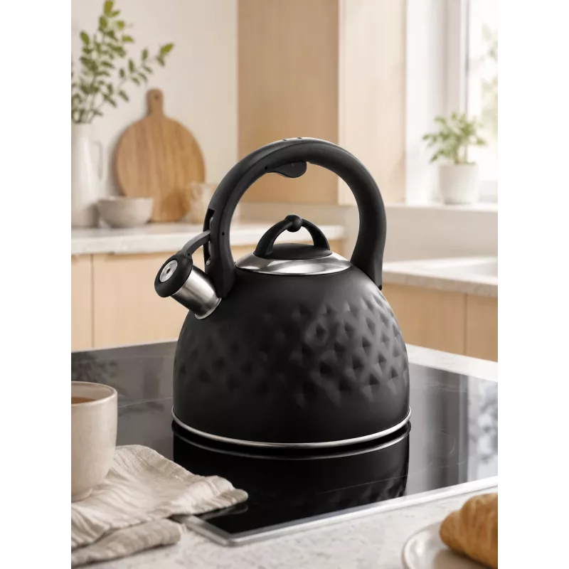Brock MWK 002 BK La Cuisinette vedenkeitin 2,7L musta/ruostumaton teräs