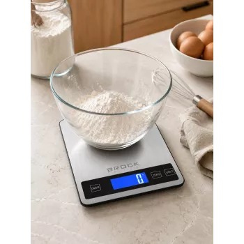 Brock SKS 1008 digitaalinen keittiövaaka suurikokoisena LED-näytöllä