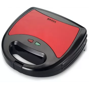 Brock SSM 2003 RD 3-in-1 voileipägrilli, vohvelirauta ja grilli, 750 W, musta/punainen