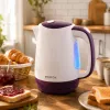 Brock WK 08 PR sähköinen vedenkeitin 1,7L 2000W valkoinen/violetti