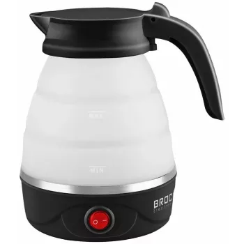 Brock WK 0904 BK taitettava matkavedenkeitin 0,5L 500W, musta/valkoinen