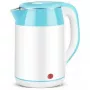 Brock WK 5521 WH sähköinen vedenkeitin 1,8L 1500W valkoinen/sininen 360° jalustalla