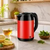 Brock WK 5522 RD sähköinen vedenkeitin 1,8L 1500W musta/punainen 360° jalustalla
