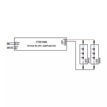 Brumberg 17251000 LED-ajuri DALI suorakaide valkoinen 80W 230V 24V