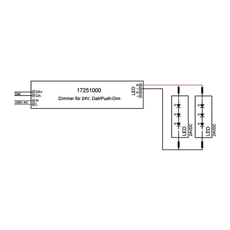 Brumberg 17251000 LED-ajuri DALI suorakaide valkoinen 80W 230V 24V