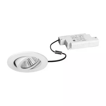 Brumberg 39353073 DAMITA LED-kattovalaisin pyöreä valkoinen 6W 230V IP65 kääntyvä vaihekatkaisulla himmennettävä 3000K lämmin valkoinen