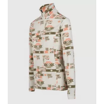 BRUNOTTI naisten Misma-Print fleece-pusero - XL - Arctic Desert Flower