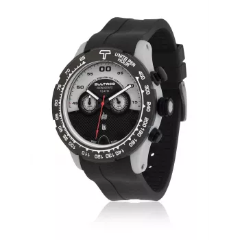 BULTACO MAN H1PA48C-SA1 48 mm kvartsi analoginen kello musta silikoniranneke