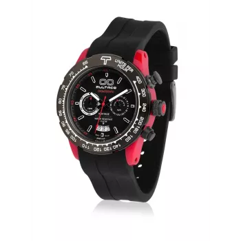 BULTACO MAN H1PR43C-CB1 43 mm analoginen kvartsikello musta nahka